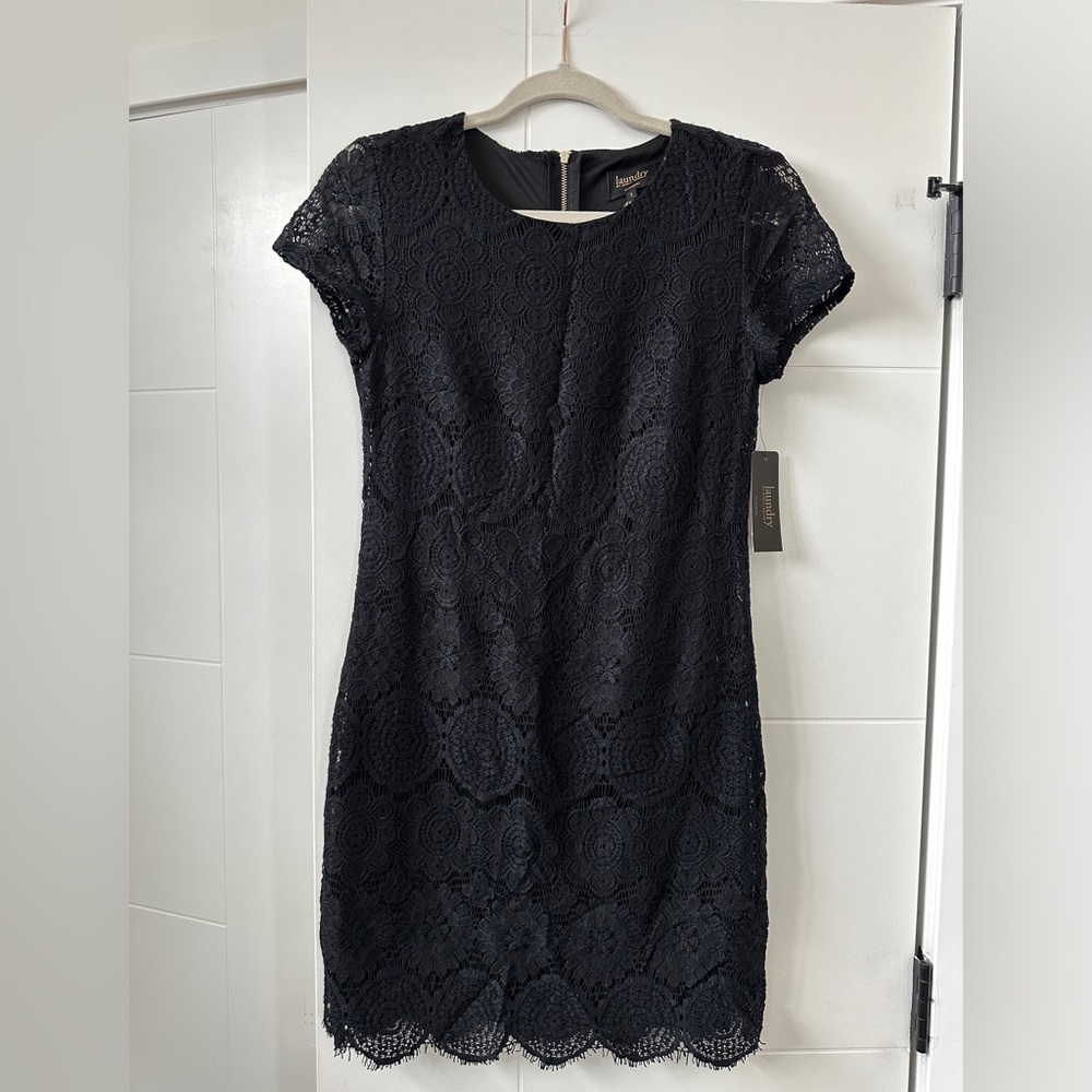 New Laundry black lace dress size 2